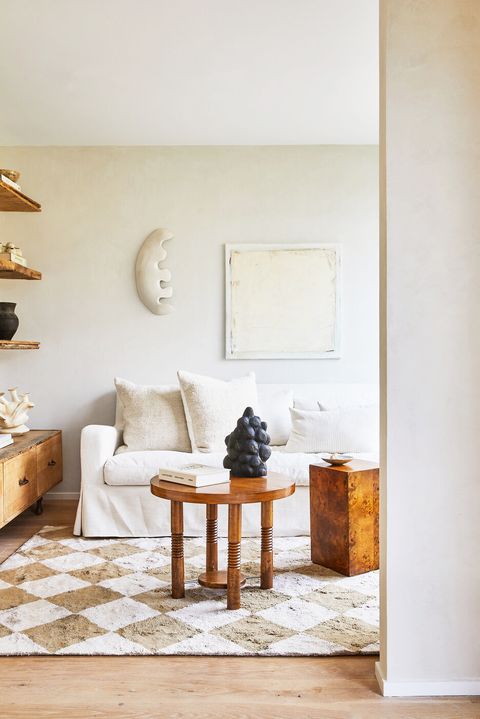 minimalist white living room