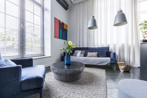 Living room with upholstered furniture