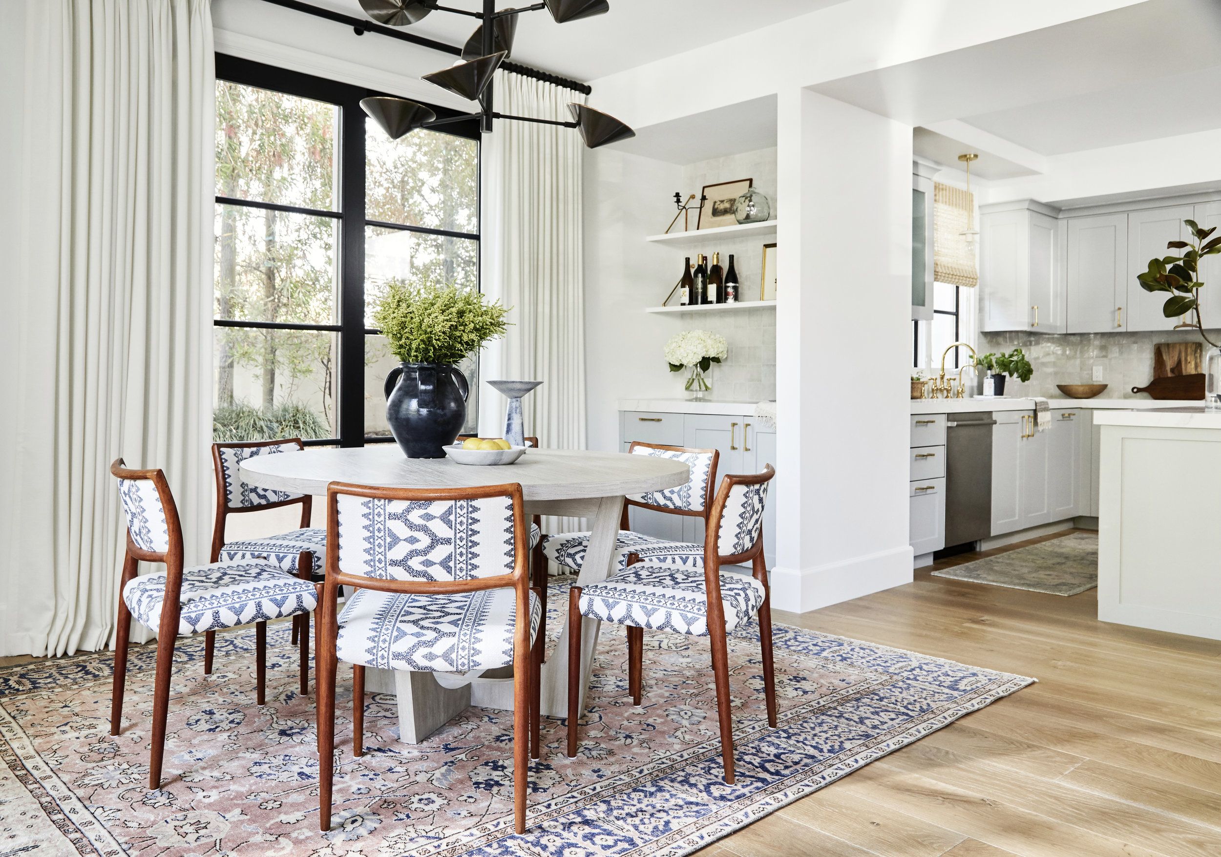 Look at this unique carpet under the dining table | Jenna Peffley