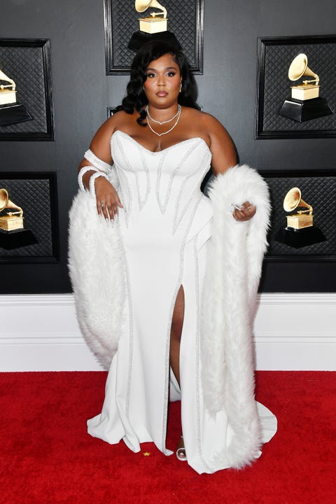 Lizzo Wore a White Dress to Grammy Awards in 2020