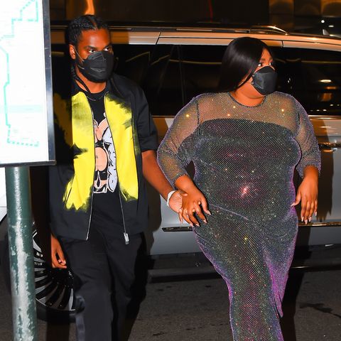 new york, new york   april 16 lizzo arrives to the snl after party in manhattan on april 16, 2022 in new york city photo by robert kamaugc images