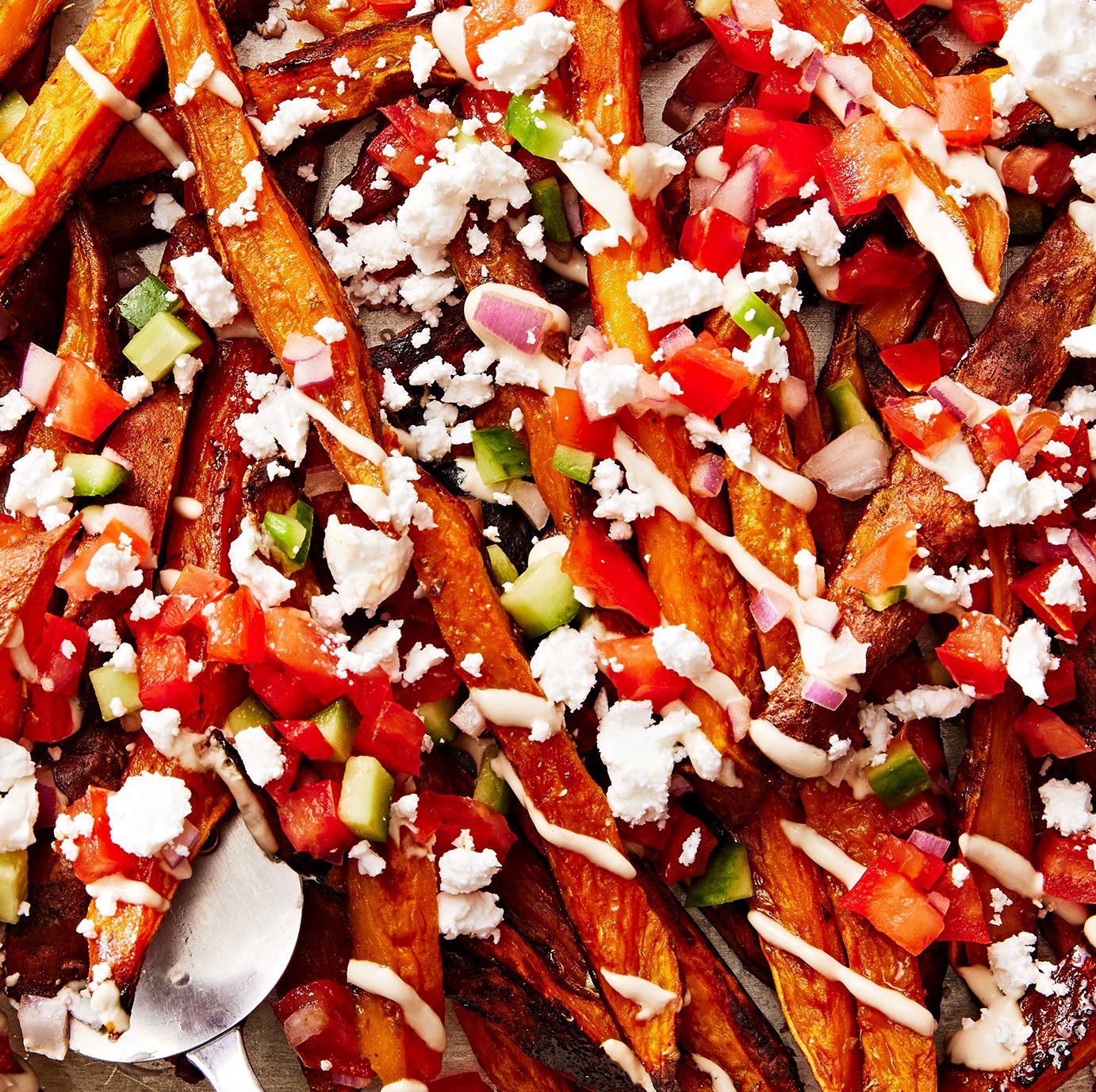 These Mediterranean Sweet Potato Fries Are Loaded With Texture & Flavor