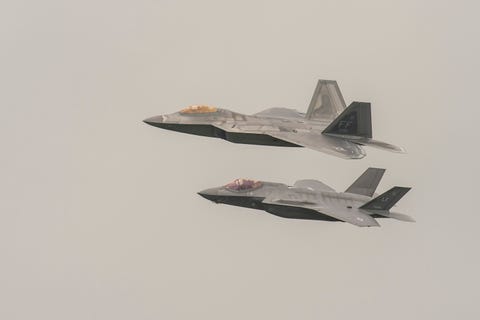 The Air Force’s Next Great Fighter Jet Could Cost $300 Million Apiece Lockheed-martin-f-22-raptor-and-lockheed-martin-f-35-news-photo-545702976-1545073475