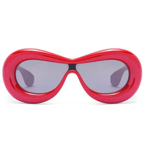 Womens Accessories Sunglasses Loewe Inflated Mask Sunglasses In Acetate in Red 