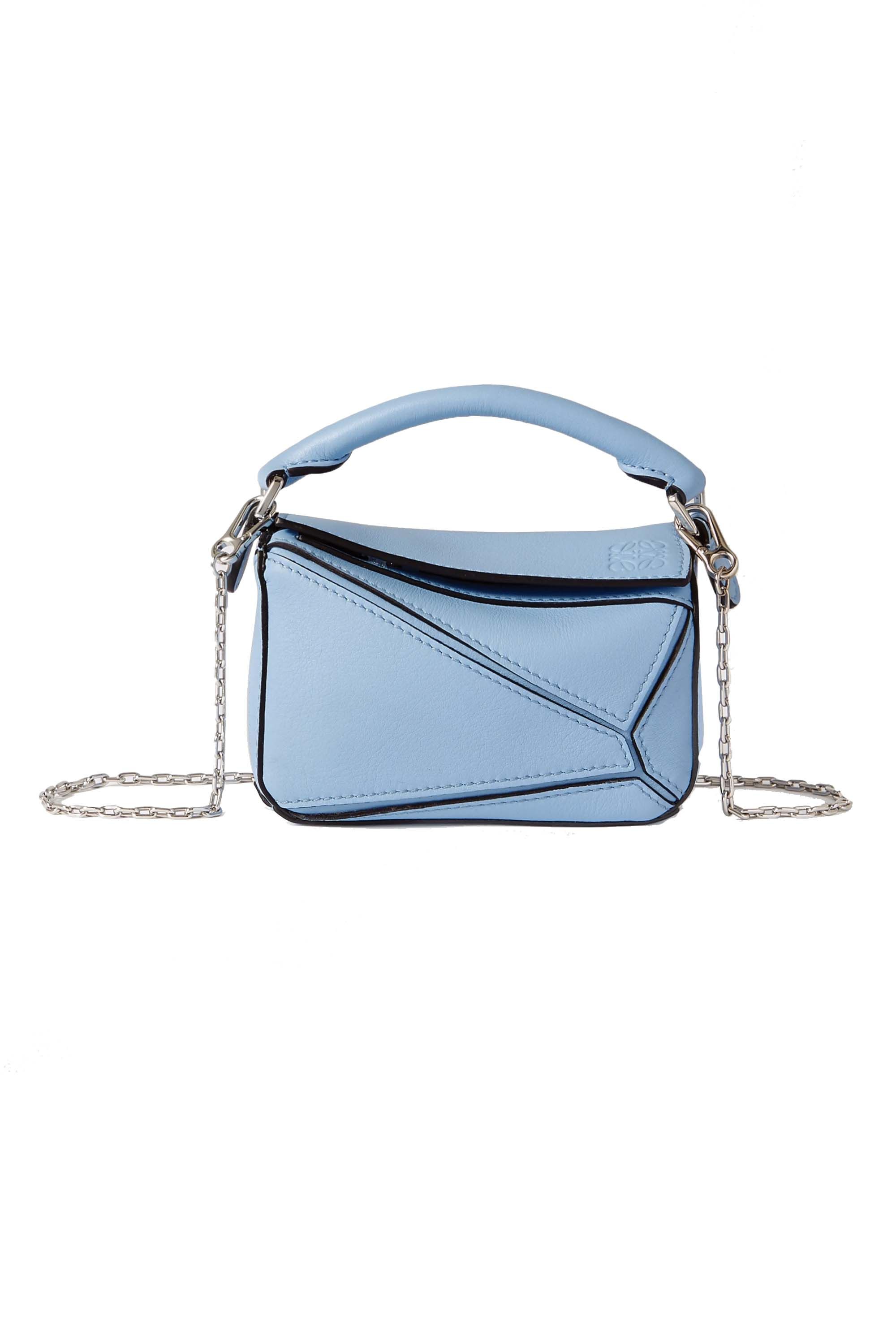 Light blue designer bag hot sale