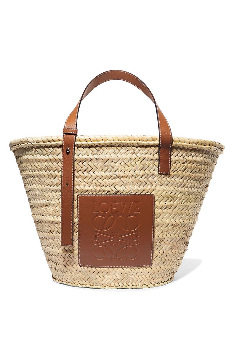 designer straw tote