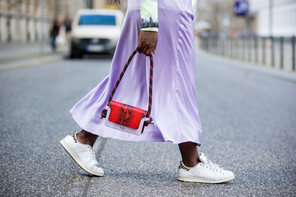 white trainers street style