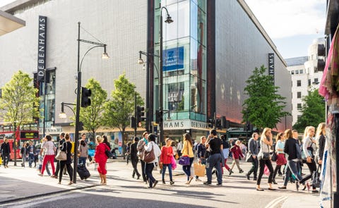 The Debenhams flagship store on Oxford Street