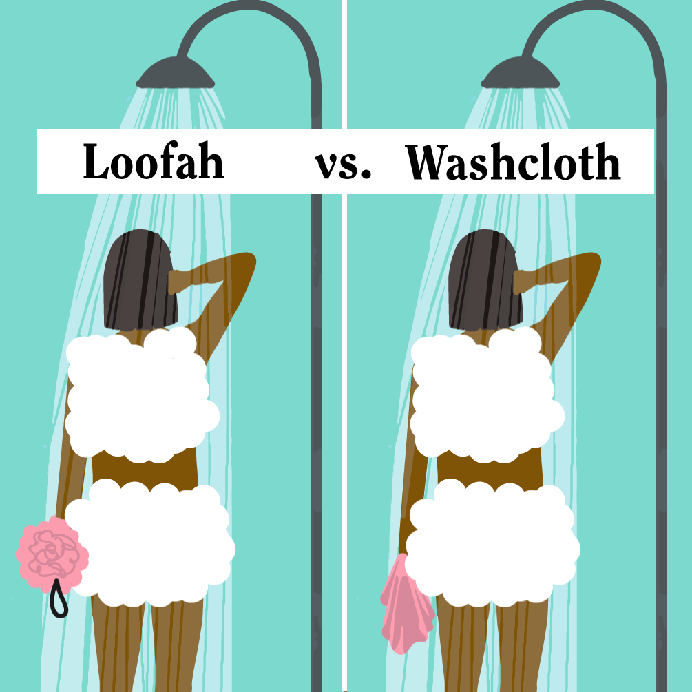 What's Safer to Use in the Shower Loofah or Washcloth?