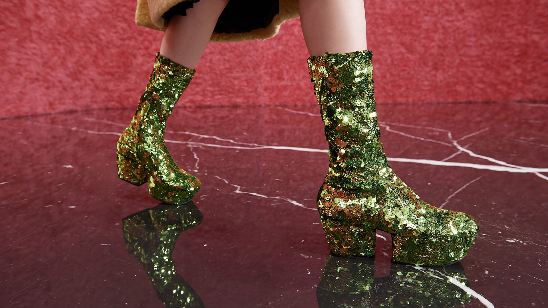 prada sequin boots