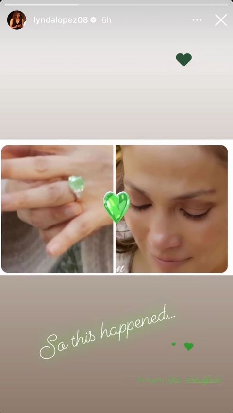 jennifer lopez green diamond engagement ring