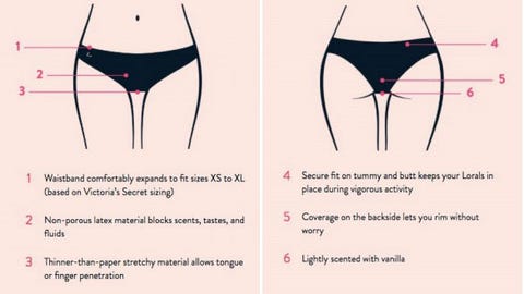 This lingerie is designed to be left on during oral sex This lingerie is designed to be left on during oral sex