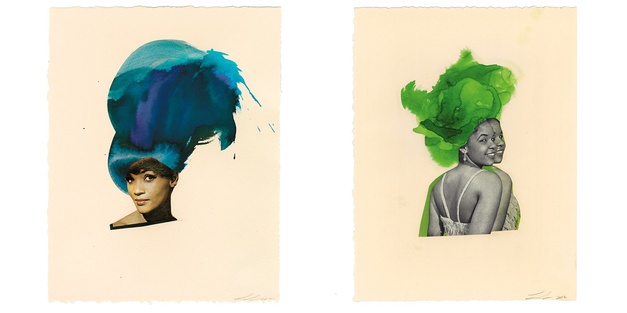 See Artist Lorna Simpson's Paintings That Celebrate The Beauty Of Black Hair