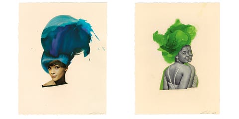 See Artist Lorna Simpson S Paintings That Celebrate The Beauty Of Black Hair