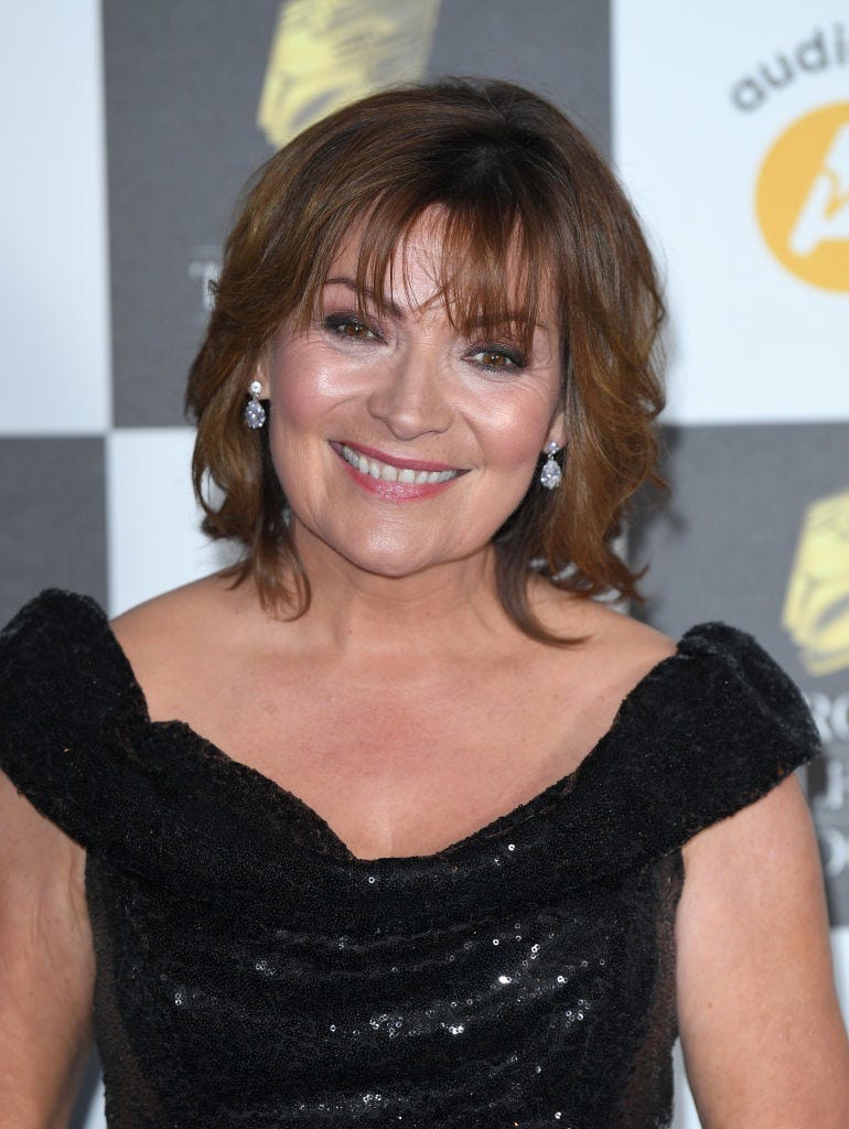 Lorraine Kelly looks a summery delight in green polka dot shirt dress