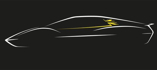 lotus electric sports car sketch