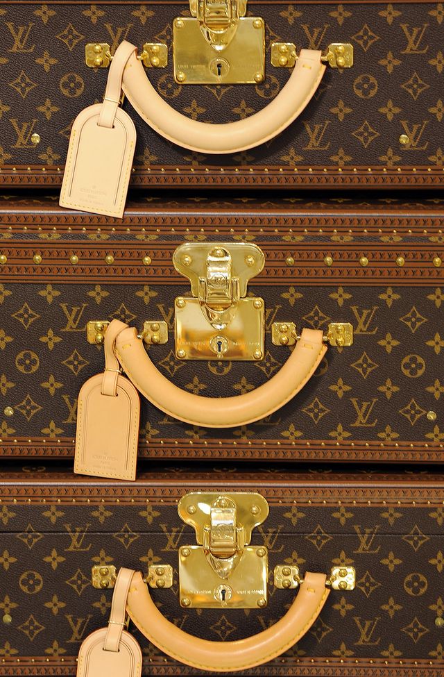 suitcases are displayed in a louis vuitton shop on its opening day on january 27, 2012 in rome  afp photo  gabriel bouys photo by gabriel bouys  afp photo by gabriel bouysafp via getty images