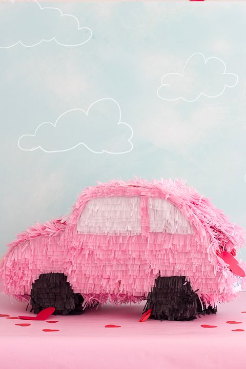 pink car pinata valentines day crafts