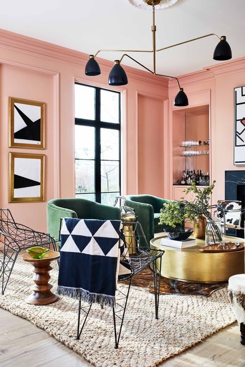 20 Gorgeous Pastel Rooms, Peach Living Room Ideas