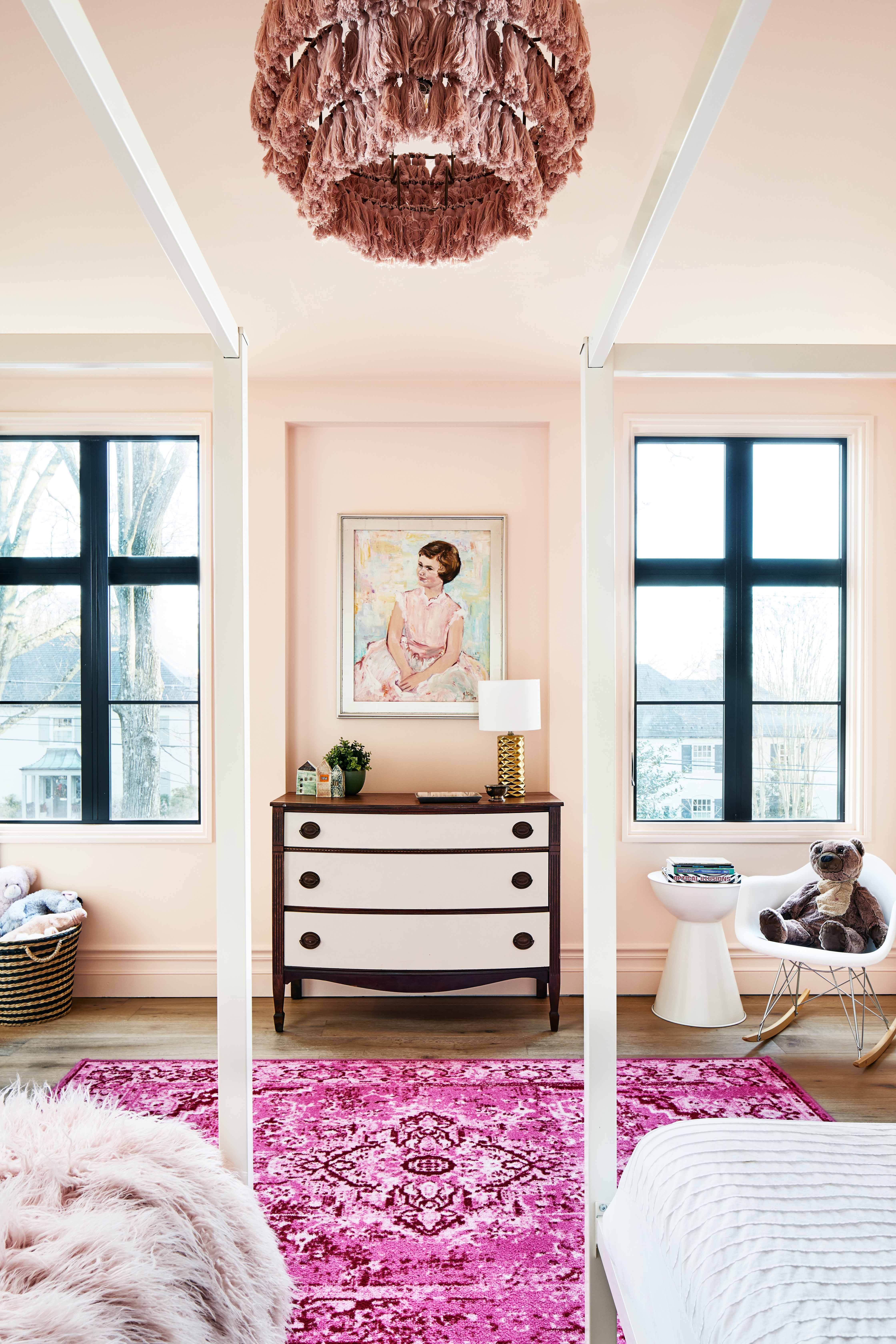 paint grown-up pink tones with a warm color palette