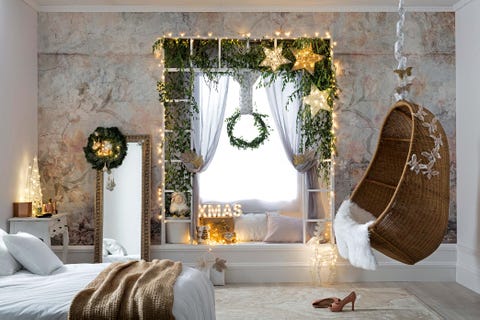 Dormitorio decorado para Navidad dormitorio decorado para navidad
