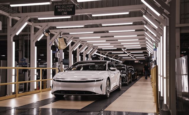 lucid air on production line september 2021
