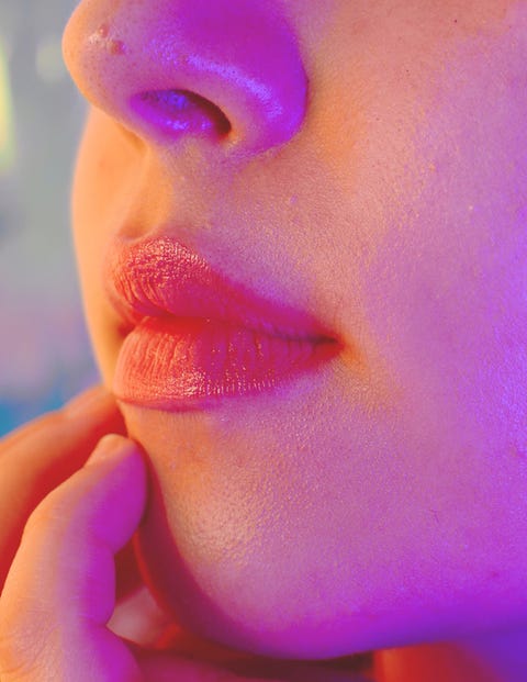 close up of a woman's lips