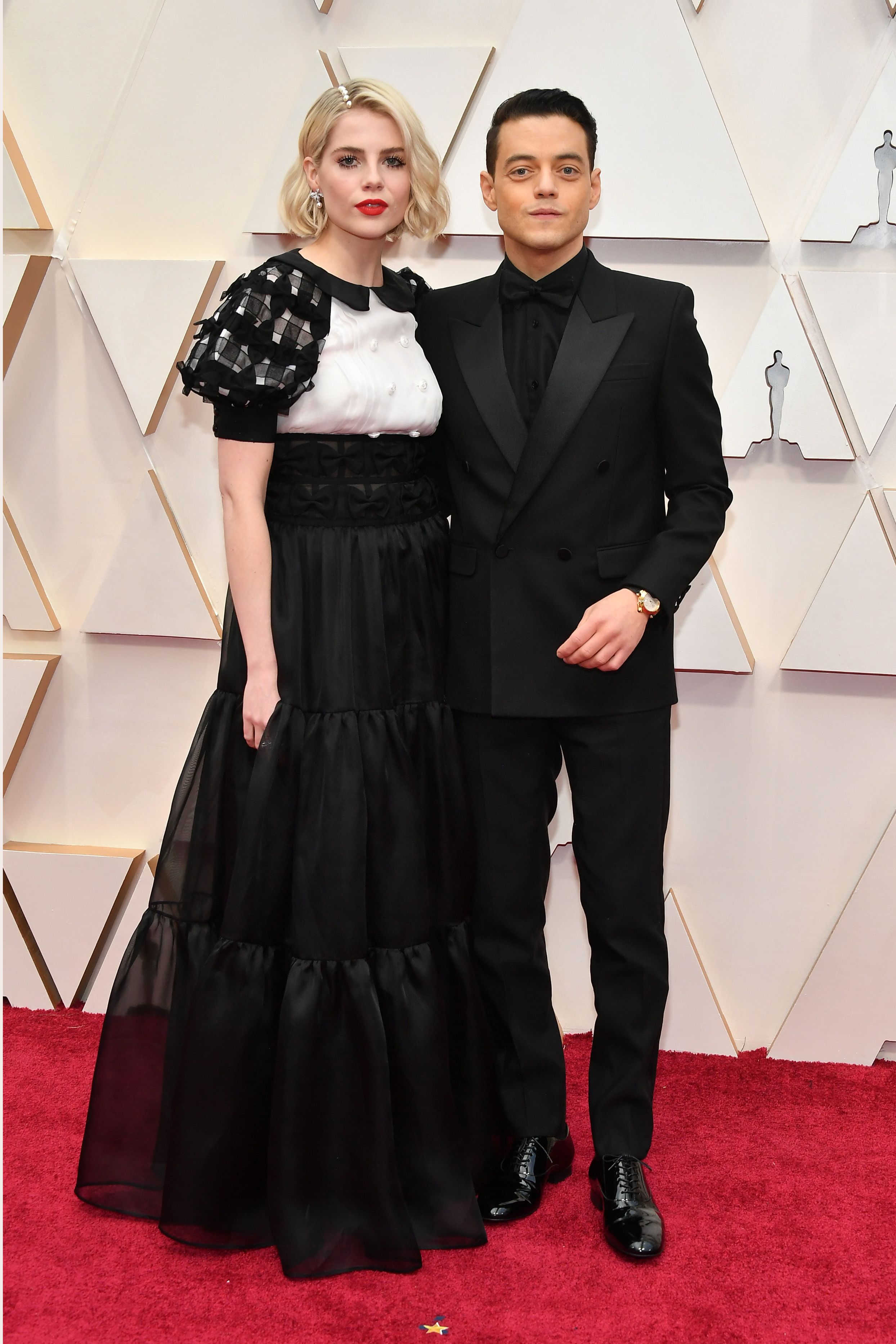 lucy boynton oscars dress