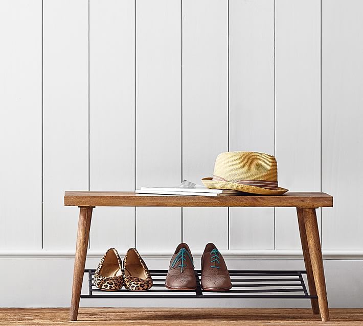 shoe rack in room