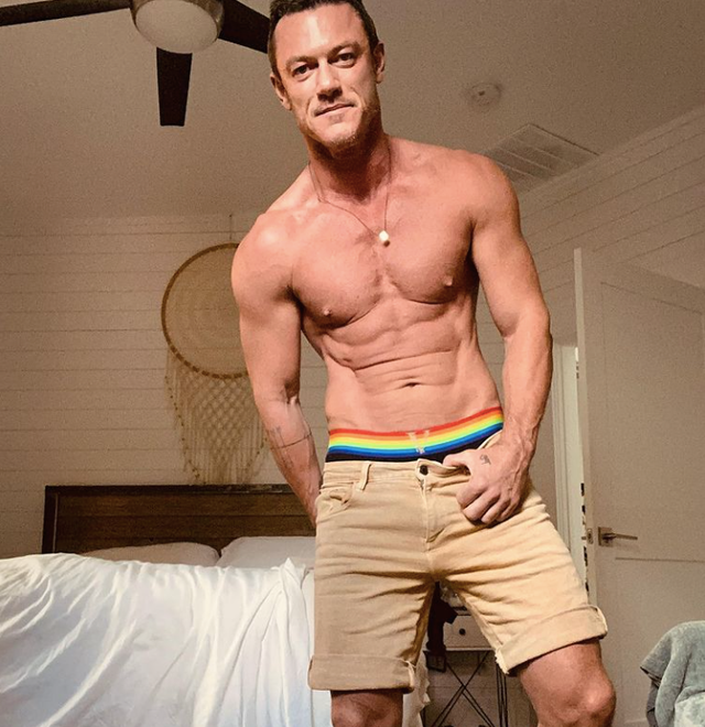 Luke Evans Shows Off His Pride And Ripped Abs In Shirtless Photo