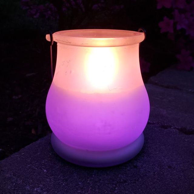 luminite color changing citronella candle with led lights