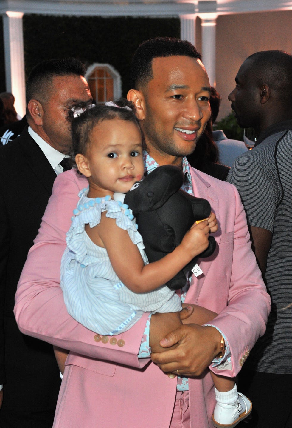 John Legend and Luna Simone Stephens Red Wig - John Legend and Luna ust