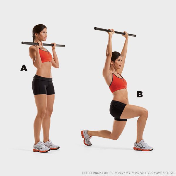 1. Barbell Lunge Press.