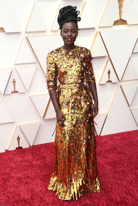 lupita nyongo 2022 oscars red carpet