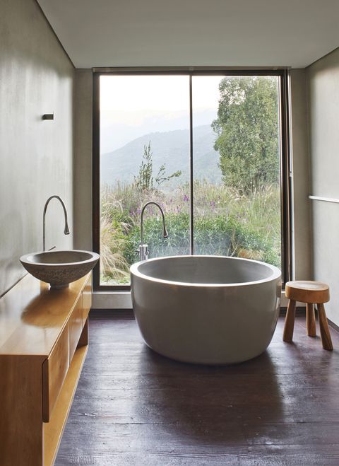 luxury bathroom in the winery retreat in chile
