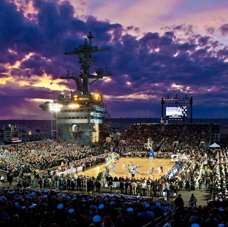 USS Abraham Lincoln Will Host a Gonzaga-Michigan State Basketball Game