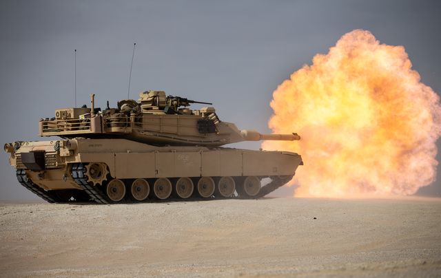 us marines with charlie company, 1st tank battalion, 1st marine division, fire an m1a1 abrams tank main cannon while conducting live fire training during exercise native fury 20 in the united arab emirates, march 19, 2020 native fury is an exercise designed to strengthen the us military’s long standing relationship and interoperability with the united arab emirates armed forces, as well as provide realistic training to us marines and sailors for crisis response operations us marine corps photo by lance cpl brendan mullin