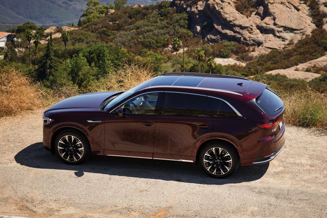 2024 mazda cx 90 parked on a california mountain