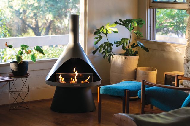 a terraflame fireplace in a living room