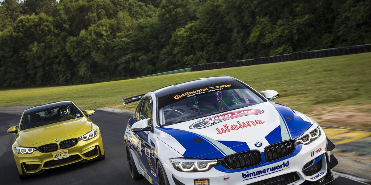 Driving the BMW M4 GT4 Factory Race  Car on Track