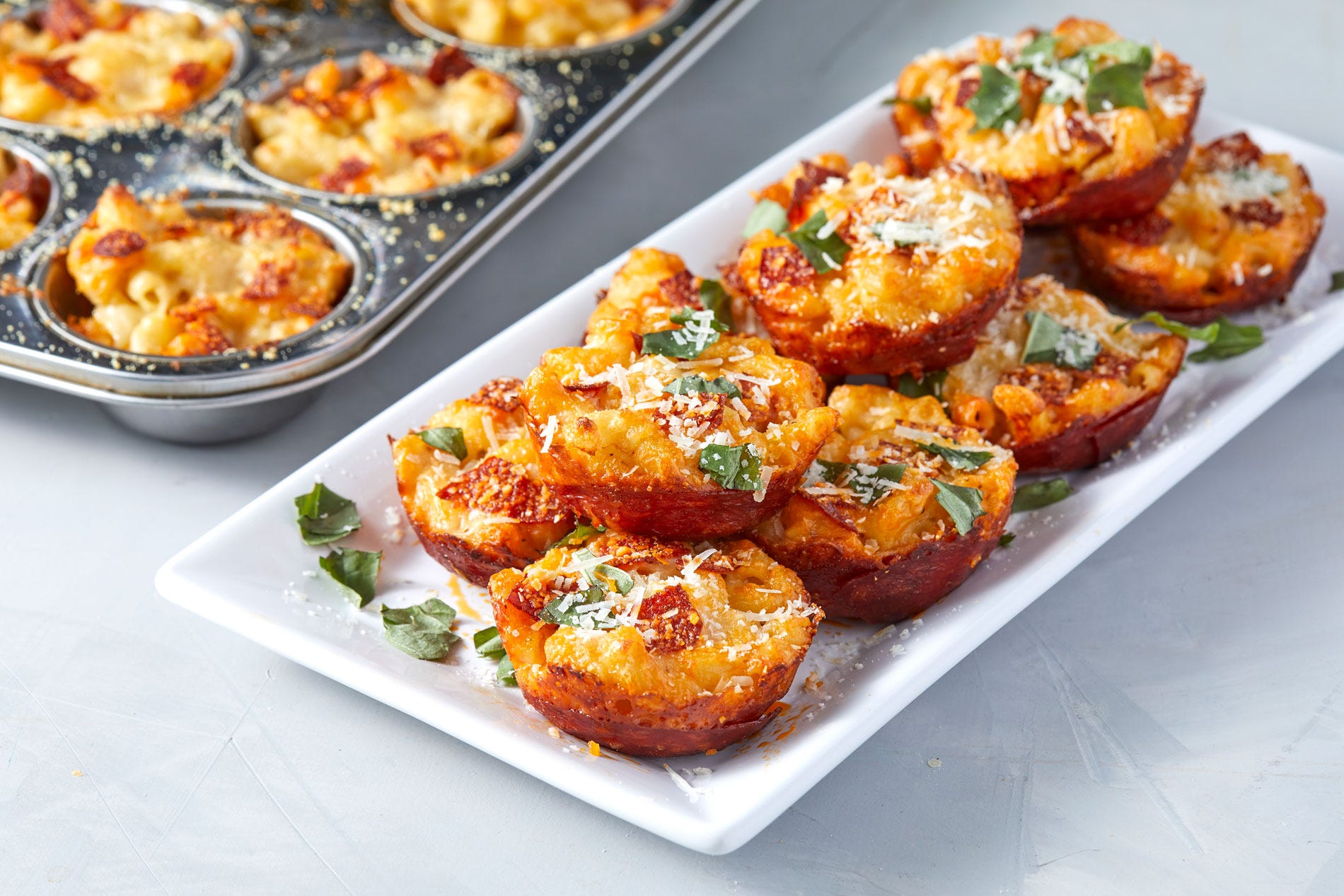 Mac & Cheese Pizza Bites Use Pepperoni In A Genius Way