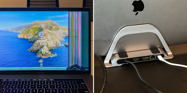 macbook cracked screen and macbook mount