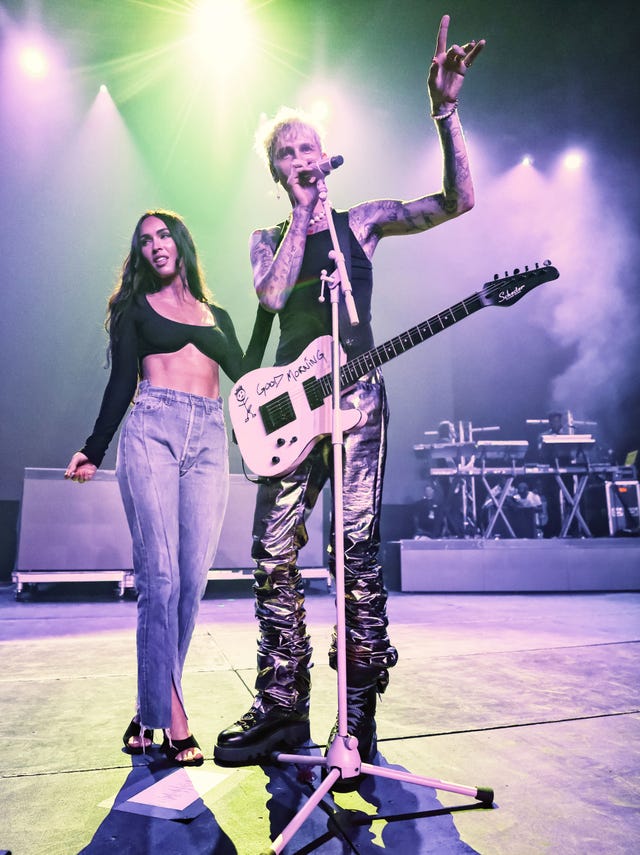 Megan Fox Joined Machine Gun Kelly Onstage at an Indy 500 Party