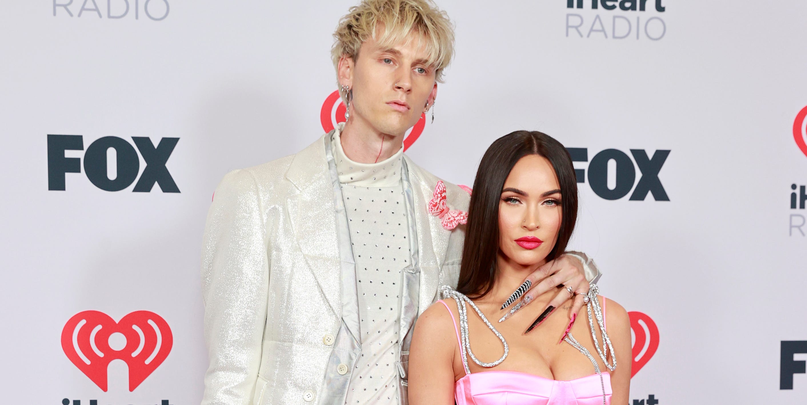 Megan Fox and Machine Gun Kelly Matched in Barbie Pink at the iHeartRadio Music Awards Megan Fox and Machine Gun Kelly Matched in Barbie Pink at the iHeartRadio Music Awards