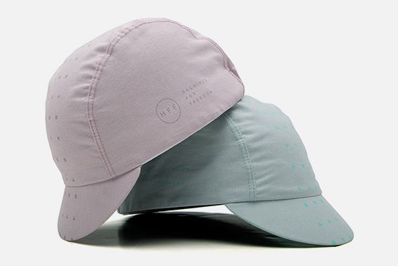 plain white cycling cap