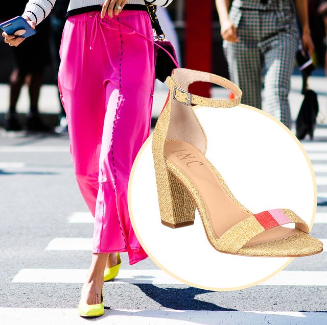 Pink, Street fashion, White, Leg, Clothing, Footwear, Fashion, High heels, Ankle, Yellow, 