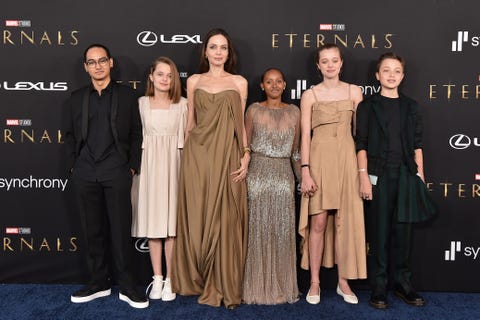 Angelina Jolie and her kids at the Eternals premiere angelina jolie and her kids at the eternals premiere
