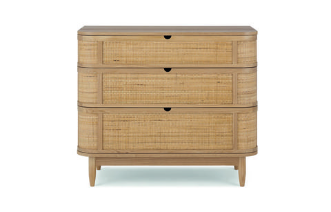 liana chest of drawers, ash  rattan £599