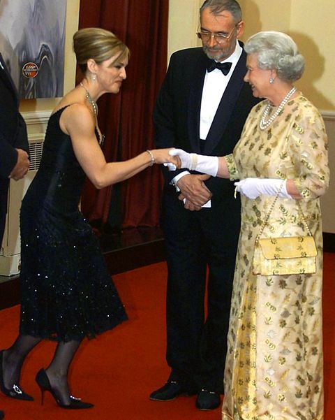 Madonna Meets Queen Elizabeth in 2002