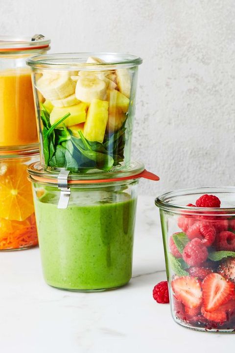 make ahead smoothies with greens and berries